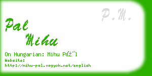 pal mihu business card